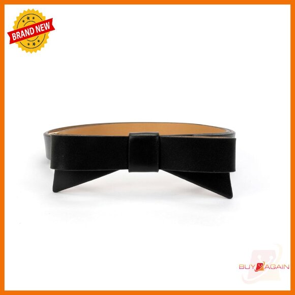Accessories - Leather Bow Belt Adjustable Pinhole Closure Formal Casual Accessory